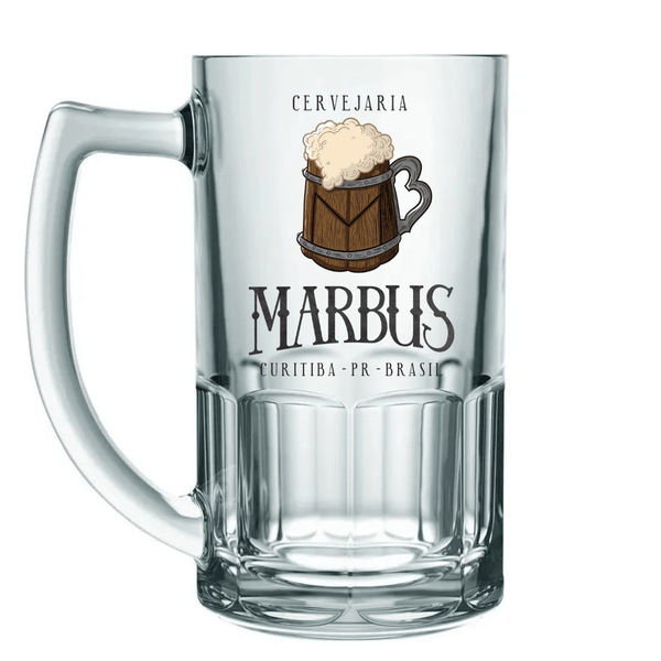 Caneca de Vidro Marbus 340ml